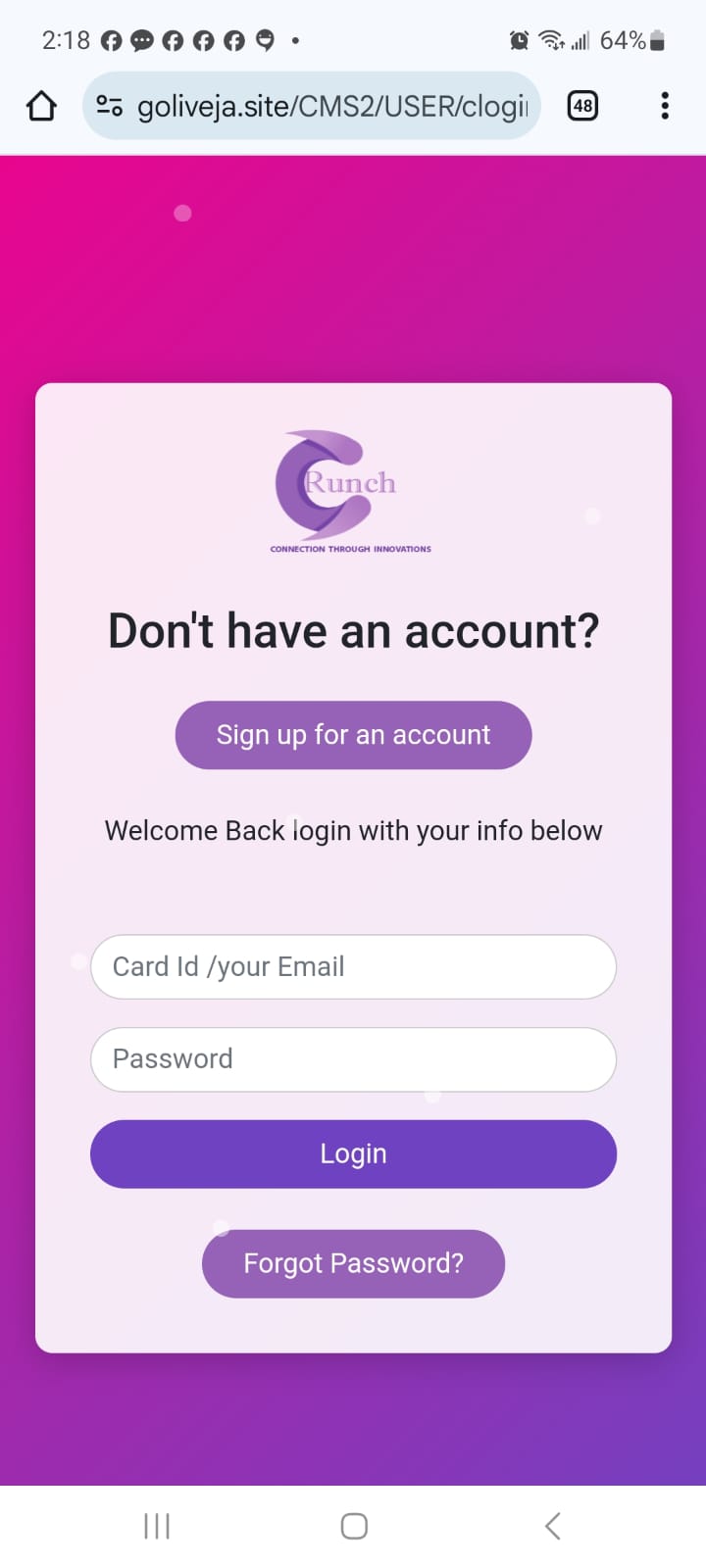 User Dashboard Screenshot